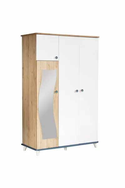 Lotus Youth Room - 3-Door Wardrobe, Bed, Nightstand, Dresser