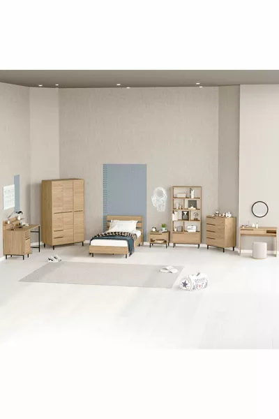 Молодежная мебель для комнаты Ocean, комплект из 7 предметов с корзиной -s