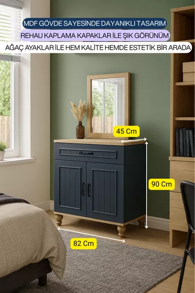 Ozan MDF Deurtjes Commode | Rehau Bekleding | Beukenhouten Poten | Kwaliteitsontwerp