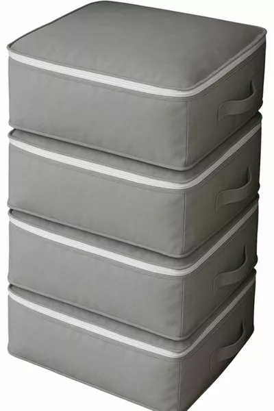 4 Adet Çok Amaçlı Giysi Dolap Düzenleyici Hurç- Kazak-Giysi-Pike-Battaniye Hurcu  cm