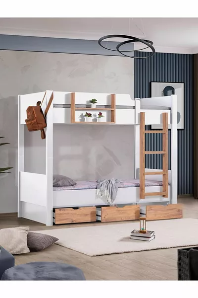 Stapelkinderbed, Asya uitneembaar met laden stapelbed