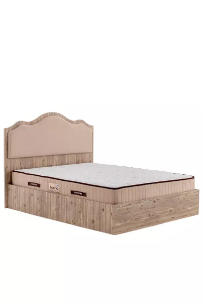 Ensemble de Lit Double Grand - Lit / Sommier / Tête de lit - 