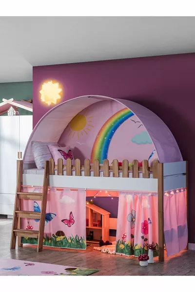 Casa Montessori in Legno My House Letto Giocattolo X Rosa