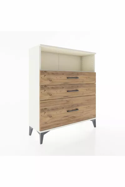 Arges Şifonyer Tek Raflı 3 Çekmeceli  Aytaşı-Çam