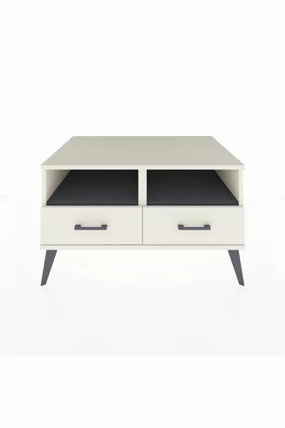 Kronos Dressoir 2 Planken 2 Lades Maassteen-Antraciet/Maassteen