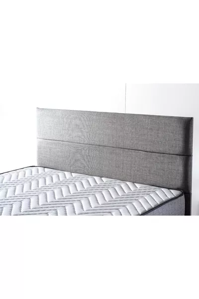 Silver Single Bed Headboard - Cm Gray Linen Fabric Headboard