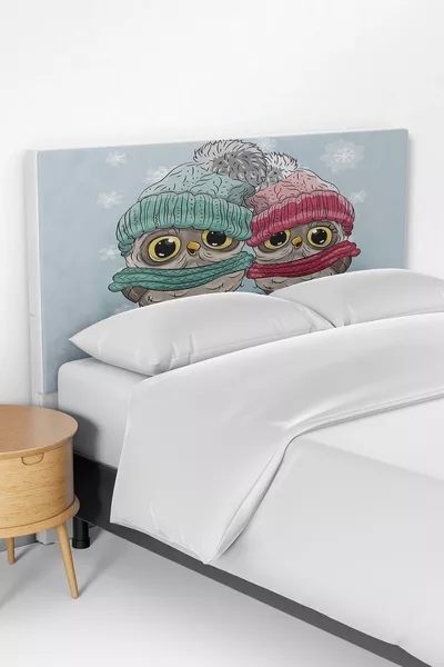 Детская подушка для изголовья кровати с рисунком совы