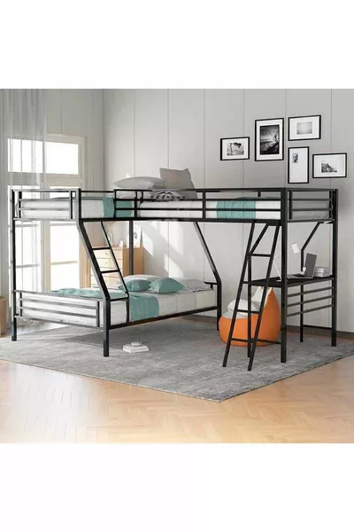 Design Triple Work Desk Bunk Bed