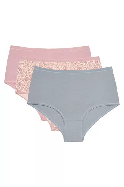 Rose Ceremony Blumenmuster Hoher Bund 3er Pack Slip