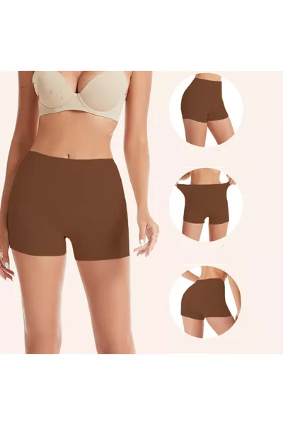 Boxer Modellante e Rassodante Carigna con Taglio Laser, non lascia segni, Colore Caffè