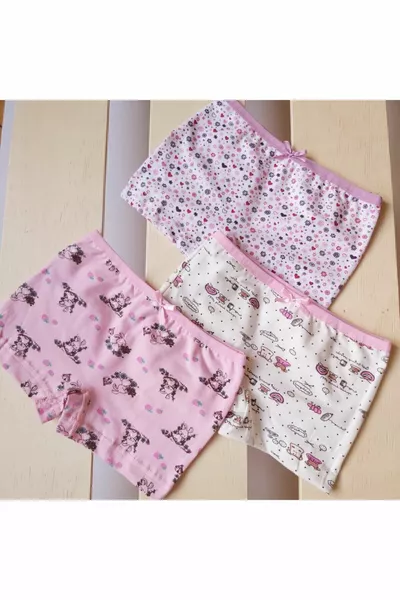 Girls' 6-Piece Patterned Boxers