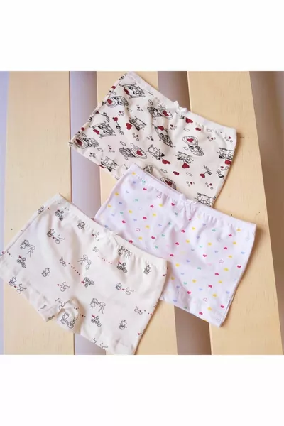 Girls' 6-Piece Patterned Boxers