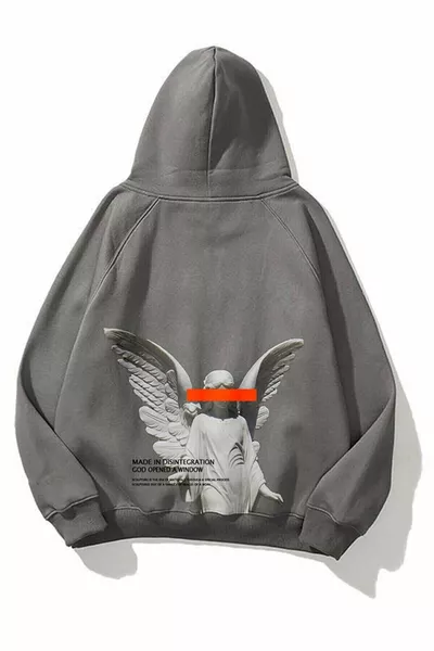 هودي سويتشيرت غير محدد الجنس من الأنثراسيت من صنع إن ديسينتغريشن