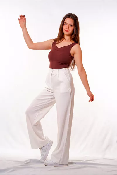 Damen Palazzo Hose Oversize Schnitt