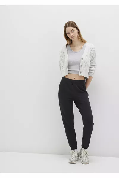 Schwarze Basic Jogginghose 