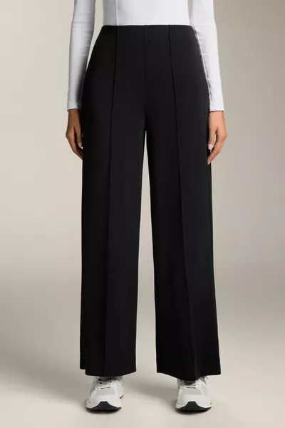 Modal içeren nervür detaylı düz kesim pantolon