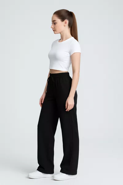 Dames Linnen Broek met Wijde Pijpen