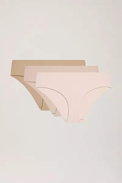 3 Pieces Invisible Laser Cut Classic Briefs