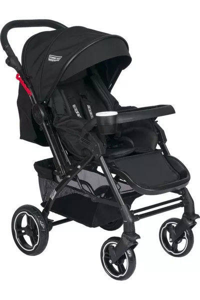 Tornado Plus Black Aluminium Luxus Doppelrichtig Kinderwagen