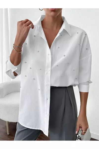 قميص سالاش المطرز بالأحجار