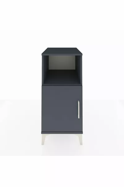 خزانة جانبية كرونوس بطابقين و باب واحد أنثراسيت-أنثراسيت