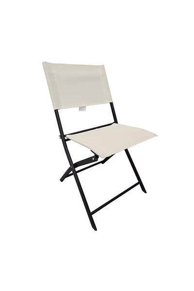 كرسي قابل للطي باللون الكريم