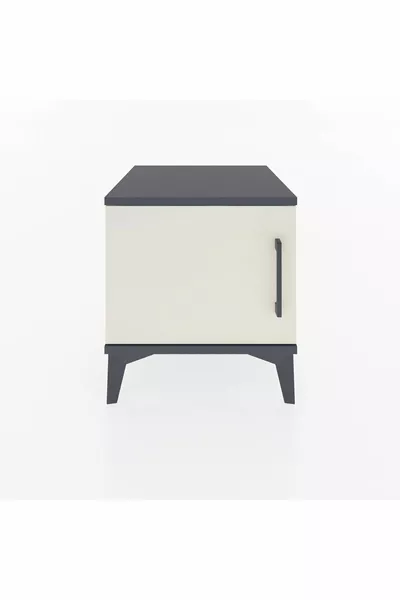 خزانة جانبية هيبريون بباب واحد أنثراسيت-حجر رملي