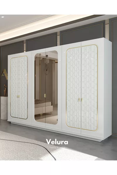 Palace Bedroom Set (Wardrobe + Dresser + Nightstand + Bed Frame)