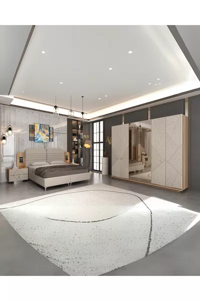 Hisar Yatak Odası Takımı (Dolap + Şifonyer + Komodin + Karyola)