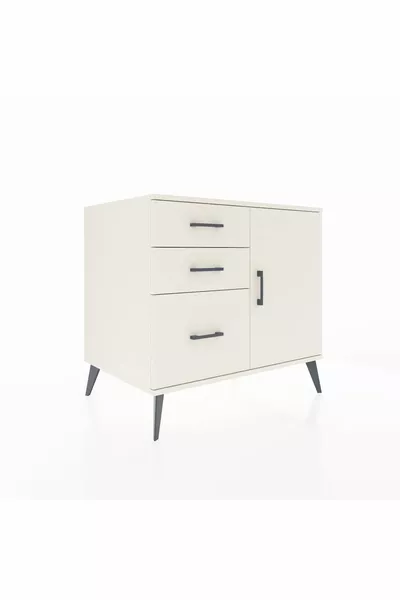 خزانة كرونوس مع رف واحد، ثلاث أدراج، باب واحد، بحجر القمر