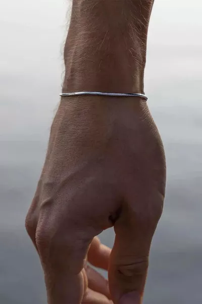 Thin Italian Model Men and Women Steel Snake Chain Bracelet