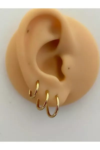 Orecchini a cerchio sottili in acciaio inossidabile