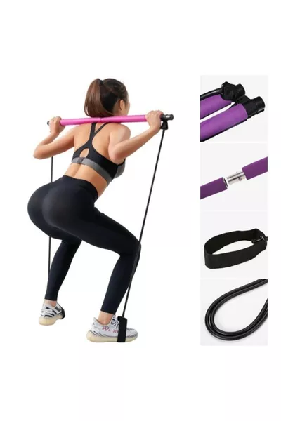 استوديو هوبستين سكوات بيلاتس تمارين رياضية منزلية باستخدام قضيب سكوات بيلاتس