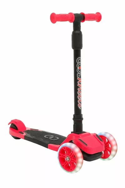 Tulpar Folding LED Light Kids Scooter Pink