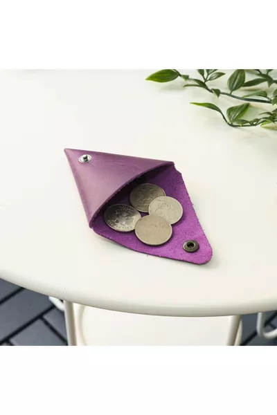 Bamby - Многоцелеви портмонета и чантички за бижута от истинска кожа в лилаво