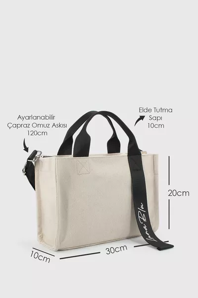 Sac bandoulière croisé pour femme avec détails de poignée en toile