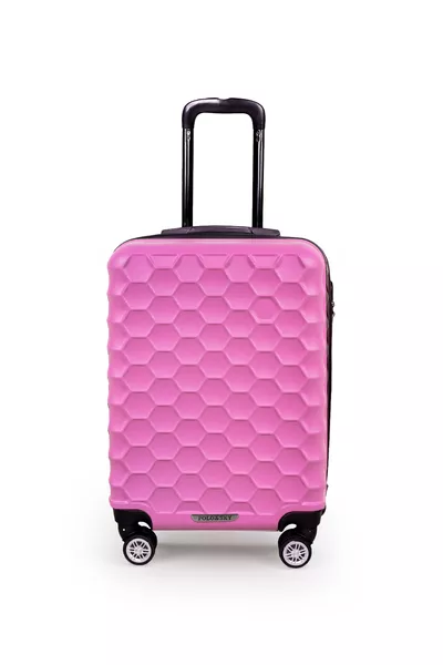 Petek Model Pink Cabin Size Suitcase