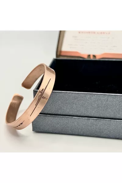 PURE COPPER 'HİÇ' SYMBOL UNISEX COPPER BRACELET