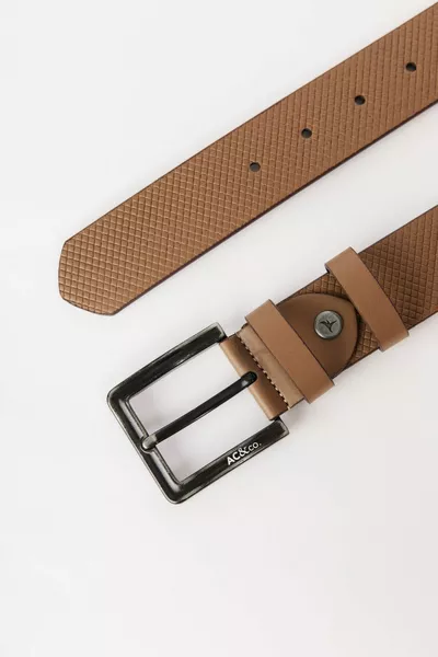 Men's Beige Casual Faux Leather Jean Belt