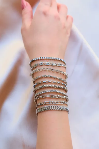 Damen Armband-Set mit Silberbeschichtung
