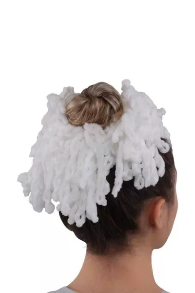 Женская заколка для волос из белого бархата