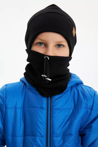 قبعة ووشاح وطقم على الموضة للأطفال حديثي الولادة والرضع للذكور مريح مصنوع من القطن بنسبة %