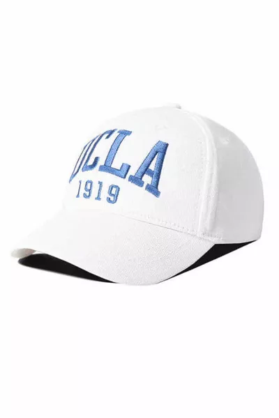 Ballard White and Blue Embroidered Hat