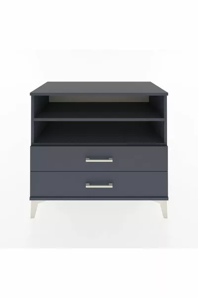 Hyperion Şifonyer 2 Raflı 2 Çekmeceli  Antrasit-Antrasit