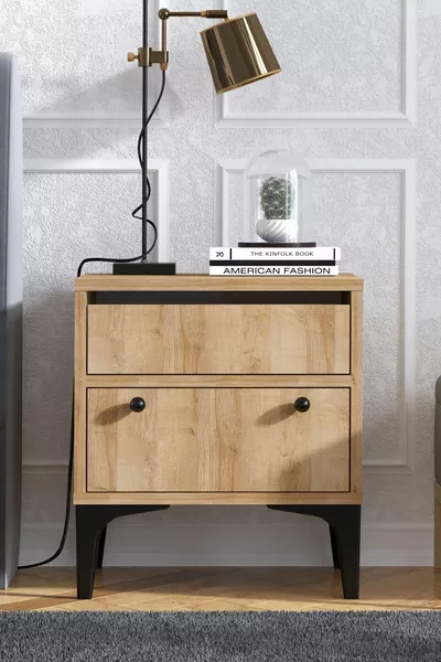 خزانة أورابيلا جانبية من خشب البلوط بألوان السفير