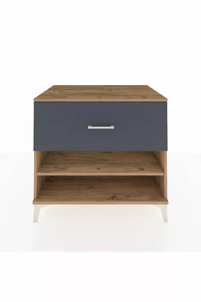 Кронос скрин с един рафт и едно чекмедже, бор-антрацит