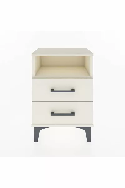 Argeş Nachtkastje met één plank en 2 lades, Agaat-Agaat