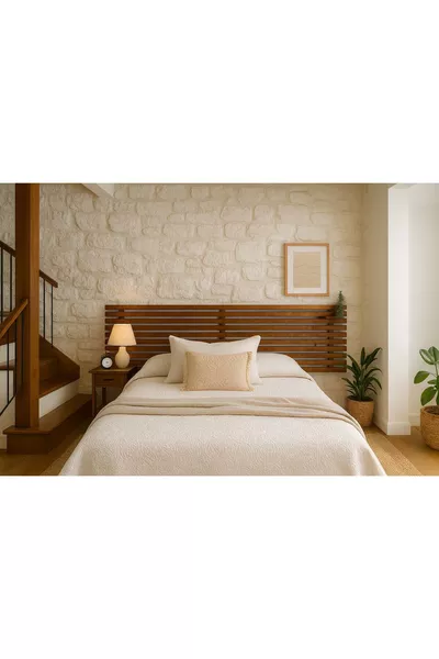 لوحتا سرير خشب صلب مع رفين، لون جوز، سم × لون خشب الجوز الصلب