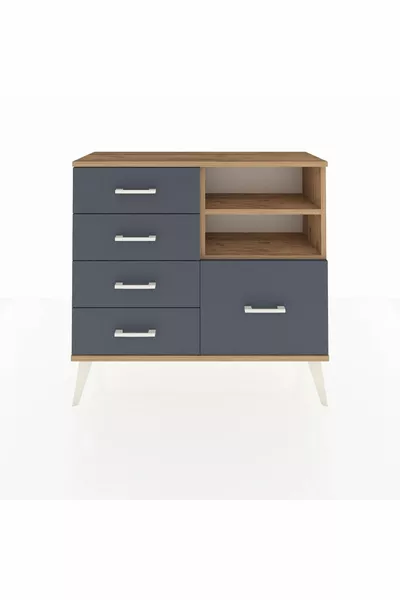 Скрин Arges с 2 рафта и 5 чекмеджета, бор-анчер/антрацит