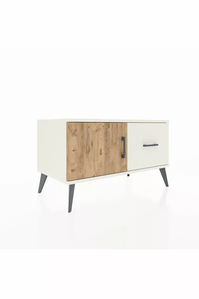 Комод Hyperion с одной полкой, одним ящиком и одной дверцей, цвет Лунный Камень-Сосна/Лунный Камень